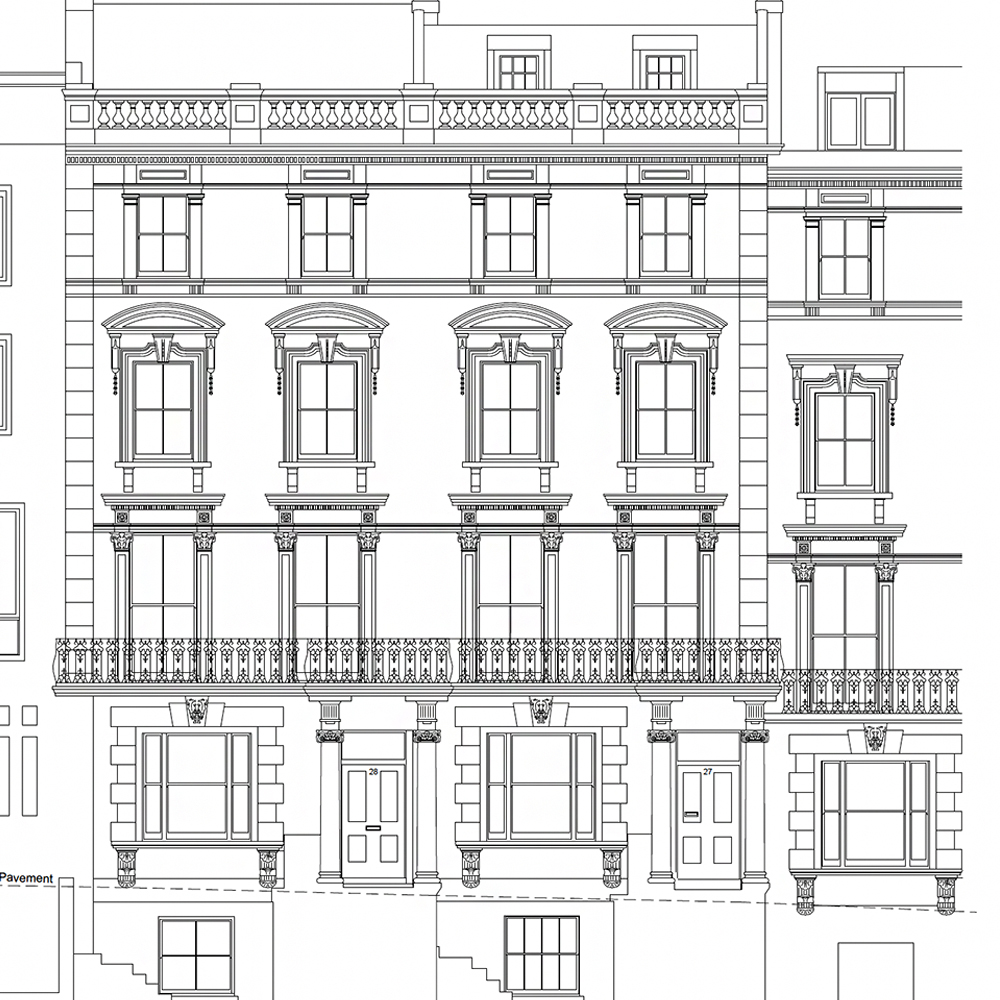 Townhouse Plan sections and Elevations